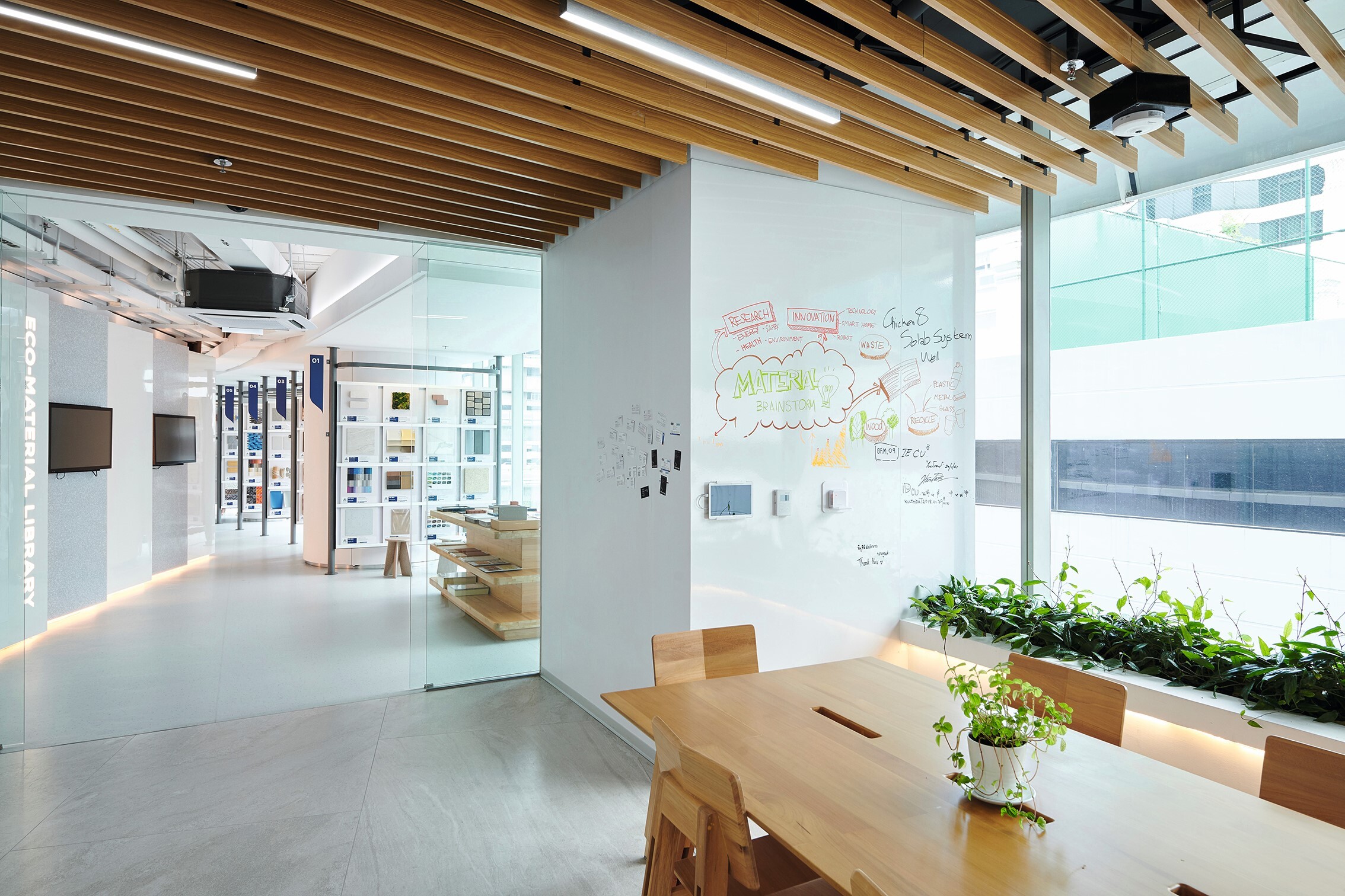 Dekodur ukázka laminátových desek v interiéru